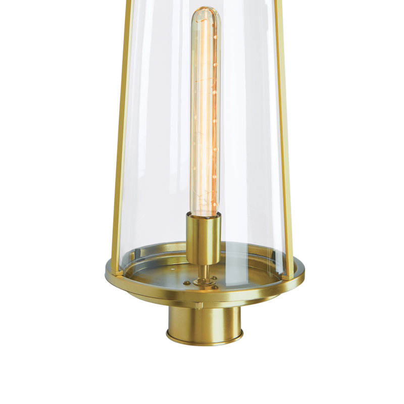 Gillermina 19.75'' High 1-Light Outdoor Post Light - Satin Brass