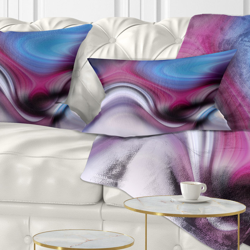 Belle texture de bleu mauve - coussin imprimé abstrait