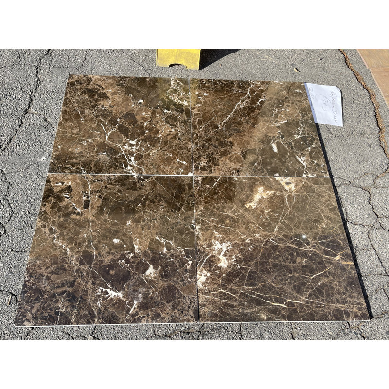 Emperador Dark 24" x 24" Marble Field Tile