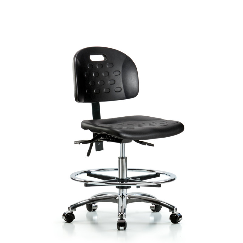 Rebecca Drafting Chair, Casters, Included, Silver