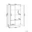 Glass and Solid Wood 80 cm W Display Cabinet