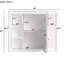Armoire de rangement pour miroir de salle de bain 35 po x 28 po, structure, look élégant