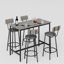 Ensemble de table de bar avec 4 tabourets de bar et siège souple