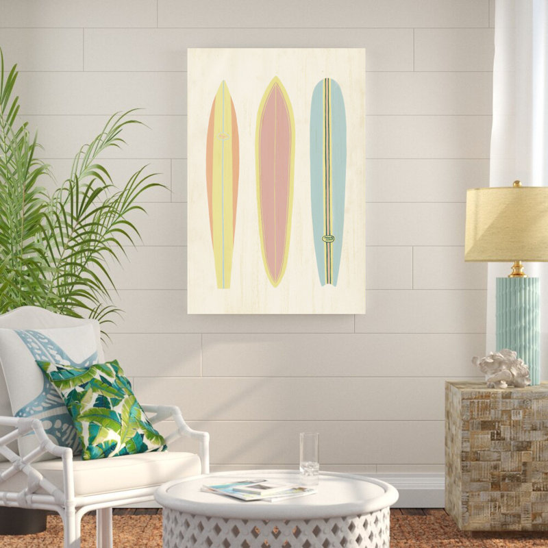 «So Cal Surfer II» par Grace Popp - reproduction d'art sur toile tendue, H 48 po x l 32 po