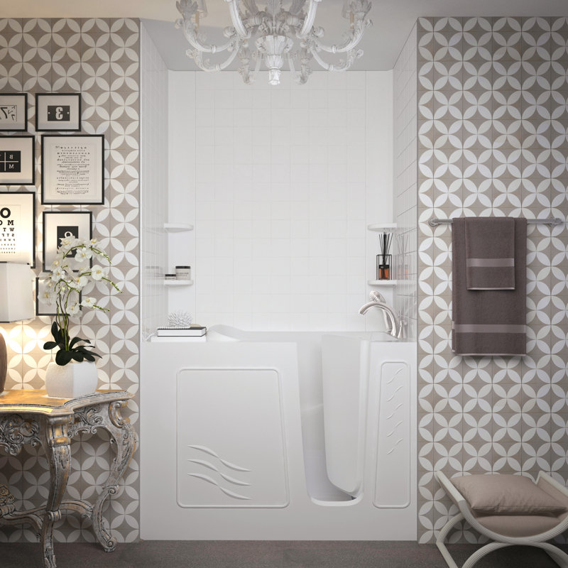 Baignoire à air/tourbillon 52,8 po x 26 po Santa Fe, Blanc