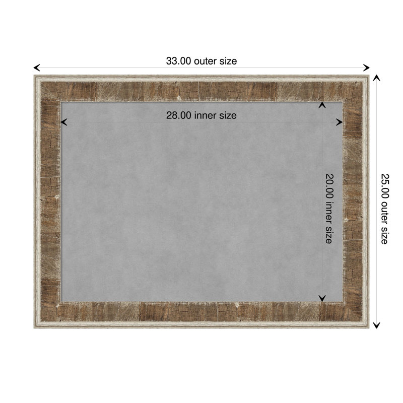 Tableau magnétique Farmhouse Brown, H 25 po x l 33 po