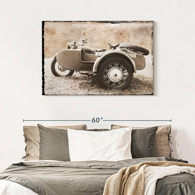 Mehar Ural Motorcycle, 30" H x 45" W