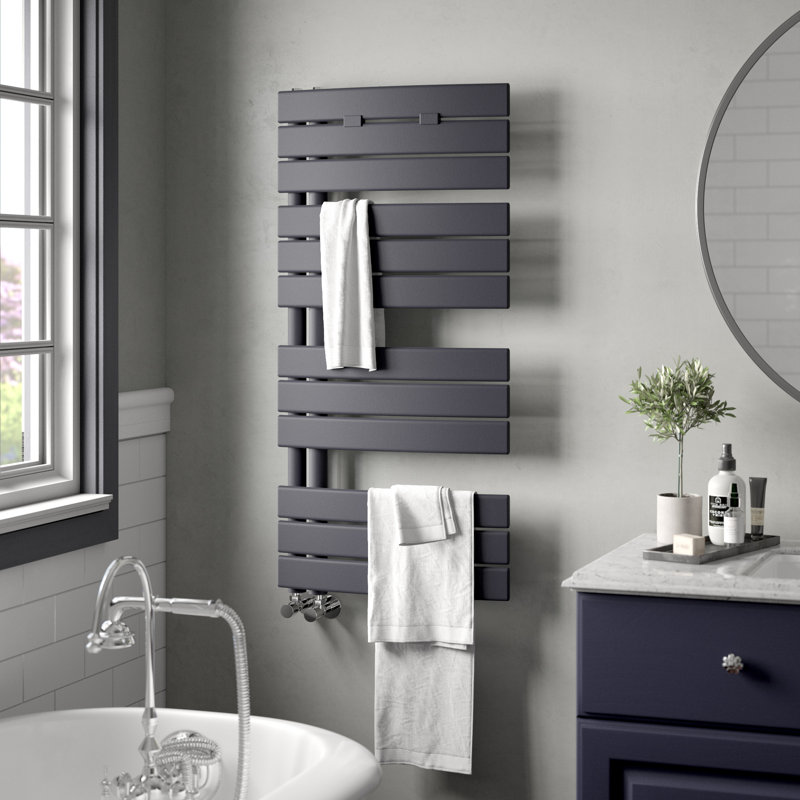 Elgin Flat Panel Towel Rail Heated Towel Rails, Anthracite