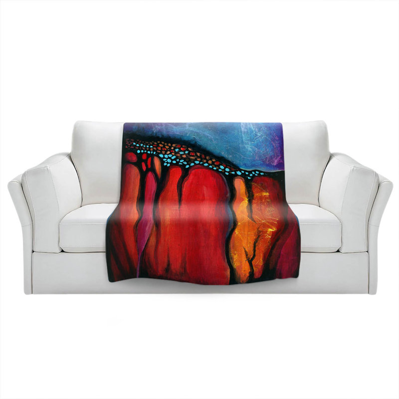 Hand Woven Throw Blanket, 51" x 60"