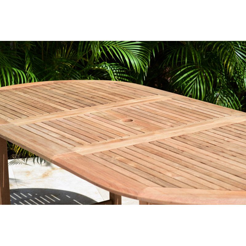 Ensemble repas d'extérieur en bois et résine 9 pièces Anautica FSC