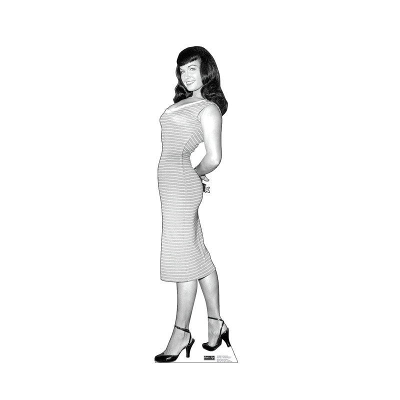 Accroche en carton de commode à rayures bettie page