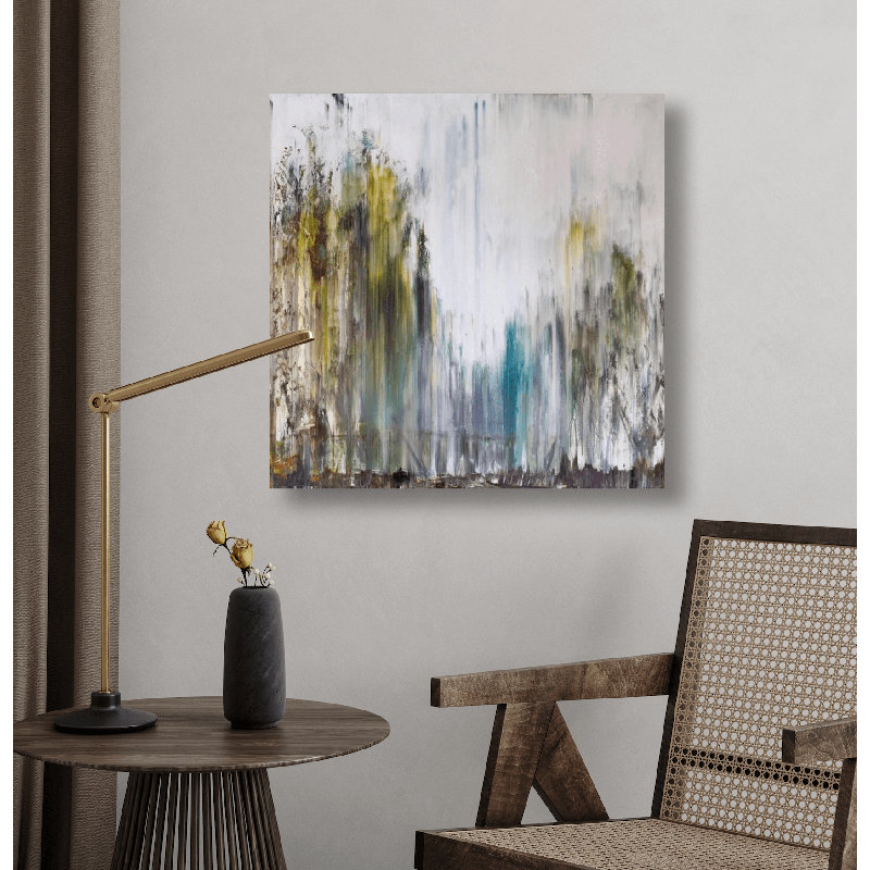 Pathways - Artist Enhanced Canvas Print, 20" H x 20" W x 1.75" D, White Framed Canvas