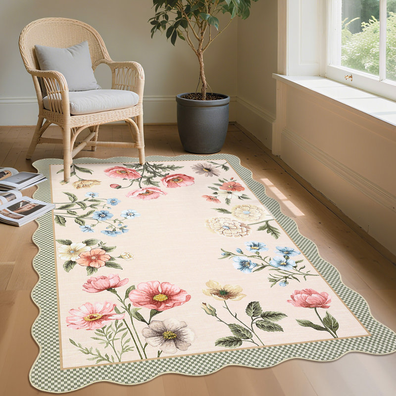 Tapis Farmhouse Floral, Rectangle 10 pi x 13 pi