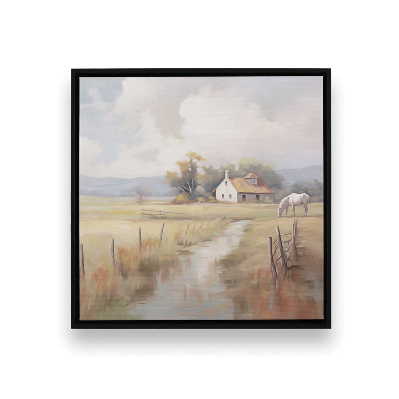 «Countryside Farmhouse», reproduction sur toile, Toile tendue, H 12 po x l 12 po x P 1,25 po