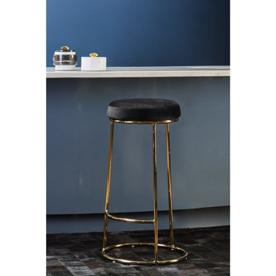 Alec Upholstered Counter Stool with Metal Frame