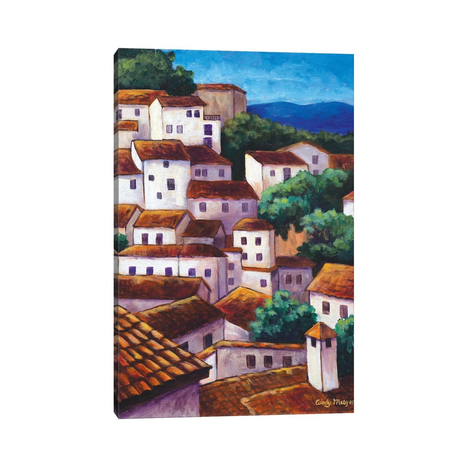 spanish village painting