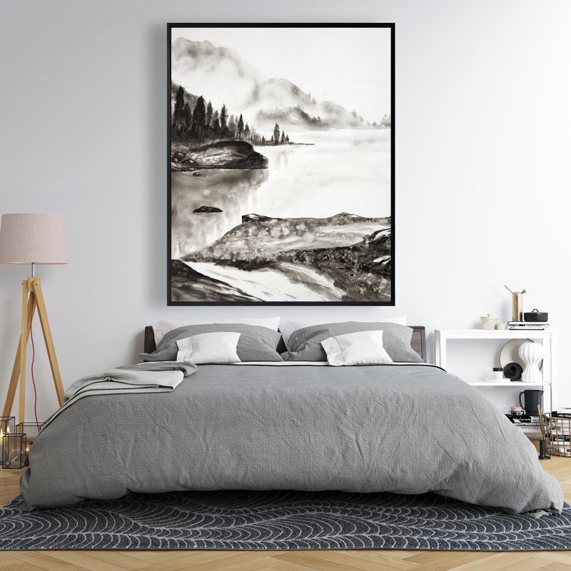 Peaceful Landscape - Framed Canvas for Home Office Decor