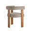 Mamanbai 17.7" Seat Height Modern 3-Leg Chenille Dining Chair with Walnut Frame & Wraparound Back-1443654256-1443654259