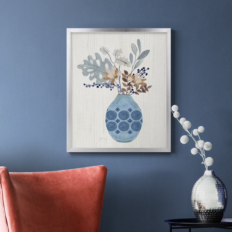Boho Arrangement II, toile encadrée de qualité supérieure - prête à être accrochée, Argent, H 24 po x l 20 po