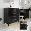 Meuble-lavabo double 84 po avec comptoir de maquillage, comptoirs d'évier, robinets en alliage de zinc Wimer