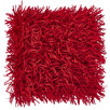 flauschiges kissen in rot