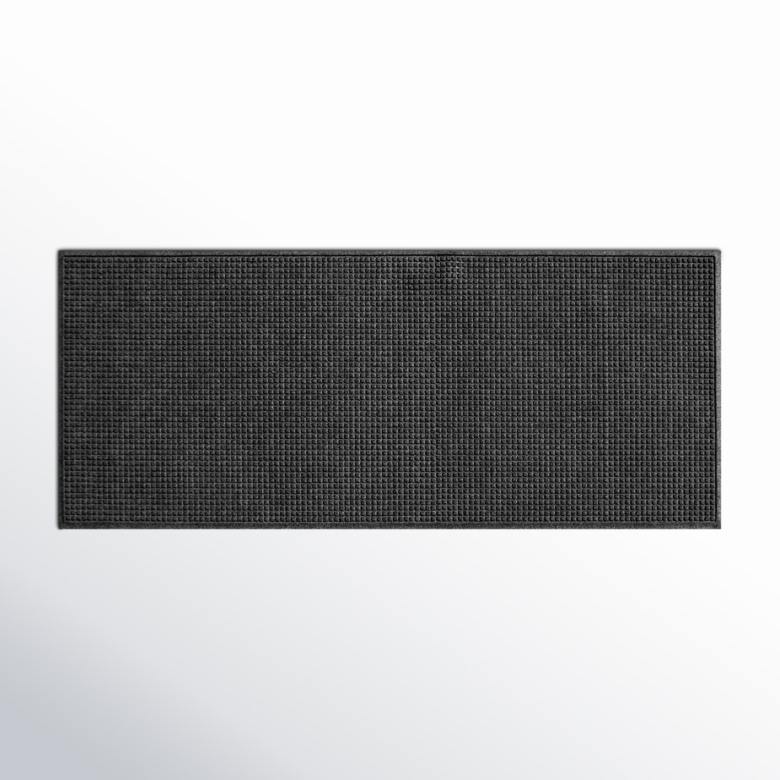 WaterHog Squares Indoor Outdoor Door Mat, Rectangle 1'10" x 5', Charcoal