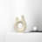 Paper Mache Abstract Rounded Decorative Vase with Double Openings-1582111454