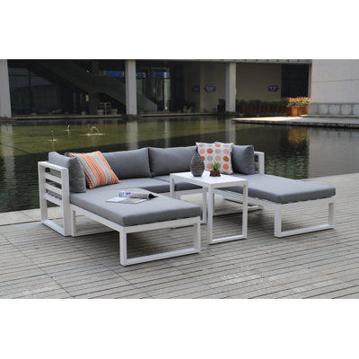 Ensemble de canapé modulaire 5 pièces avec coussins