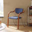 Chaise d'appoint moderne en tissu avec structure en bois de hêtre et en fer Bauhaus-897191222