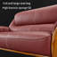 Chaise avec accoudoirs en cuir véritable européen simple et moderne de 49,2 po de largeur