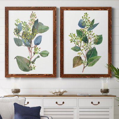 «Seeded Eucalyptus I», ensemble de 2 reproductions d'art sur toile