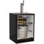 5.7 Cubic Feet Black/Stainless Steel Built-In Kegerator with Adjustable Temperature