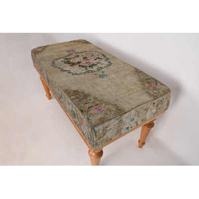 Cotton Upholstered Bench