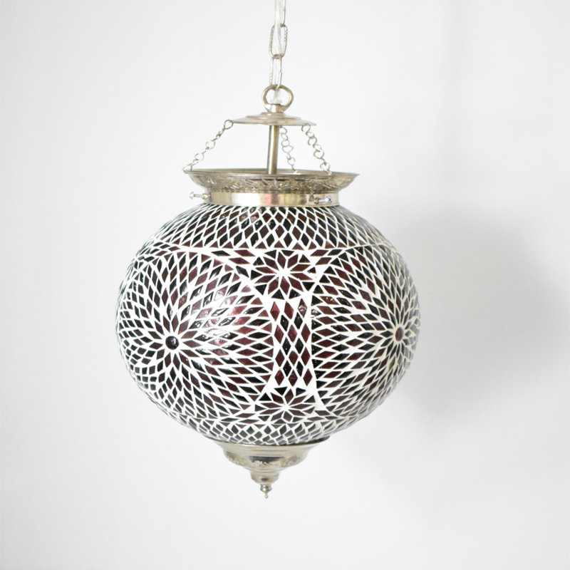 Cerny 1 - Light Chrome Pendant, Purple
