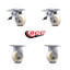 4 Inch Nylon Caster Set with Ball Bearings 2 Brakes 2 Rigid Service Caster