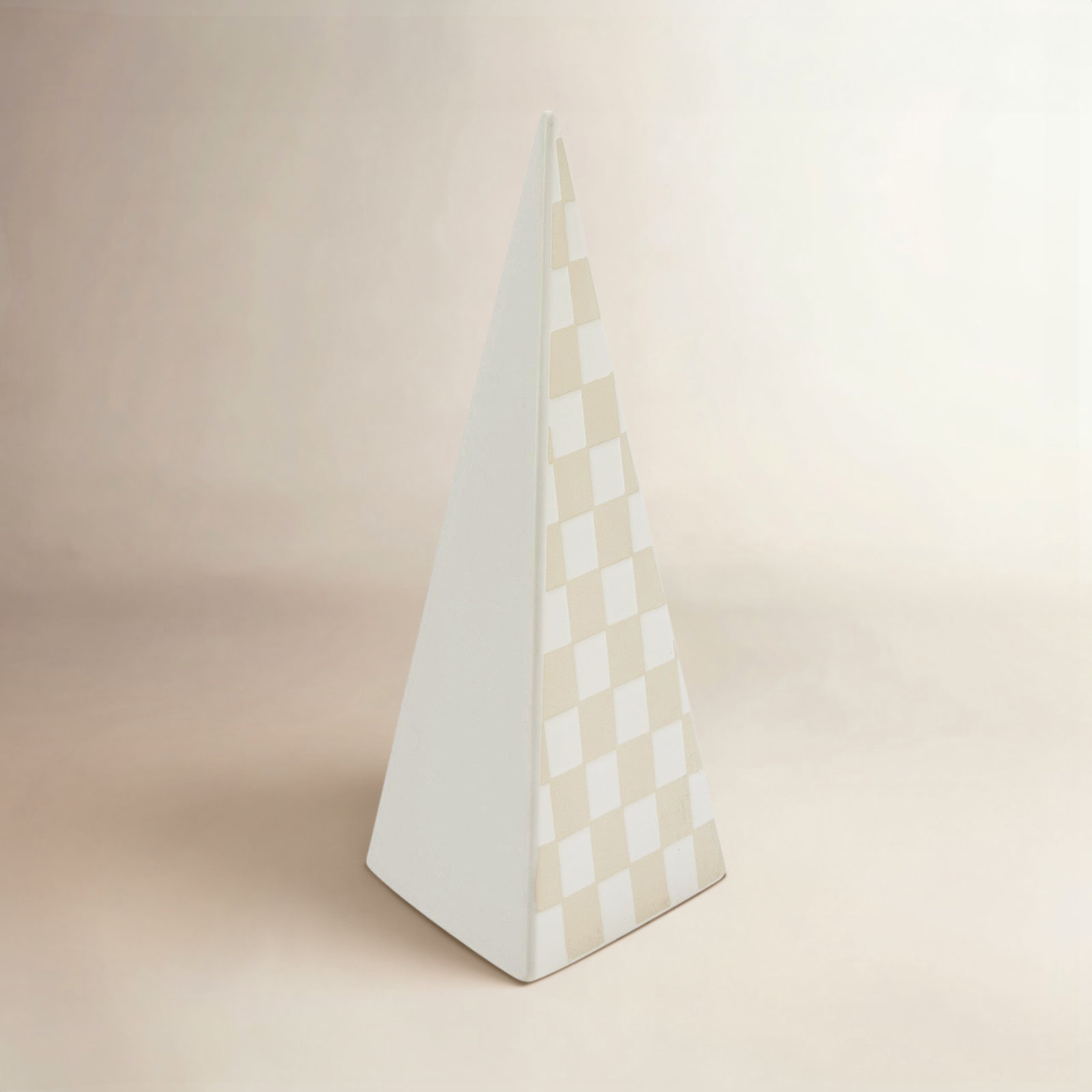 Checkered Tree Holiday Accent, 11" H x 5" W x 5" D