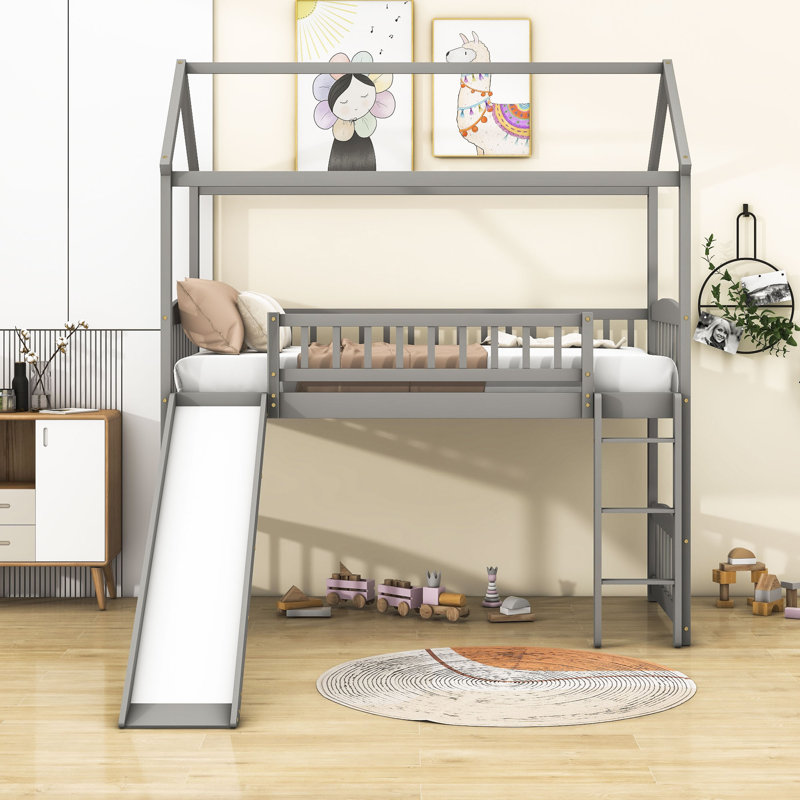 Michiana Kids Twin Loft Bed, Gray