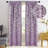  Modern Bohemian Leaves Pattern 100% Polyester Machine Washable Room Darkening Blackout Curtains-104011617-104011618