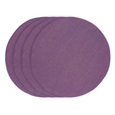 Vesta - 100% Pure Linen Round Placemats