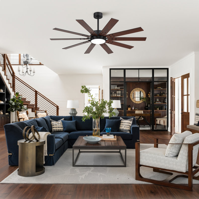 Ventilateur de plafond Modern Farmhouse, 60" Wide