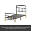 Structure de lit simple avec tête de lit, structure stable, rangement sous le lit, aucun sommier nécessaire
