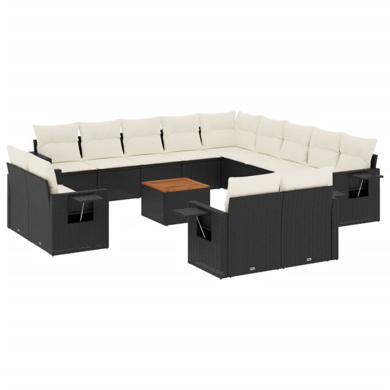 Vidaxl Garden Sofa Set Black