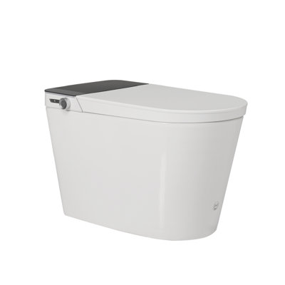 Intelligent Toilet Without Water Tank With Built-In Toilet, Automatically Opens And Closes, Wide Toilet With Heated Seat, White