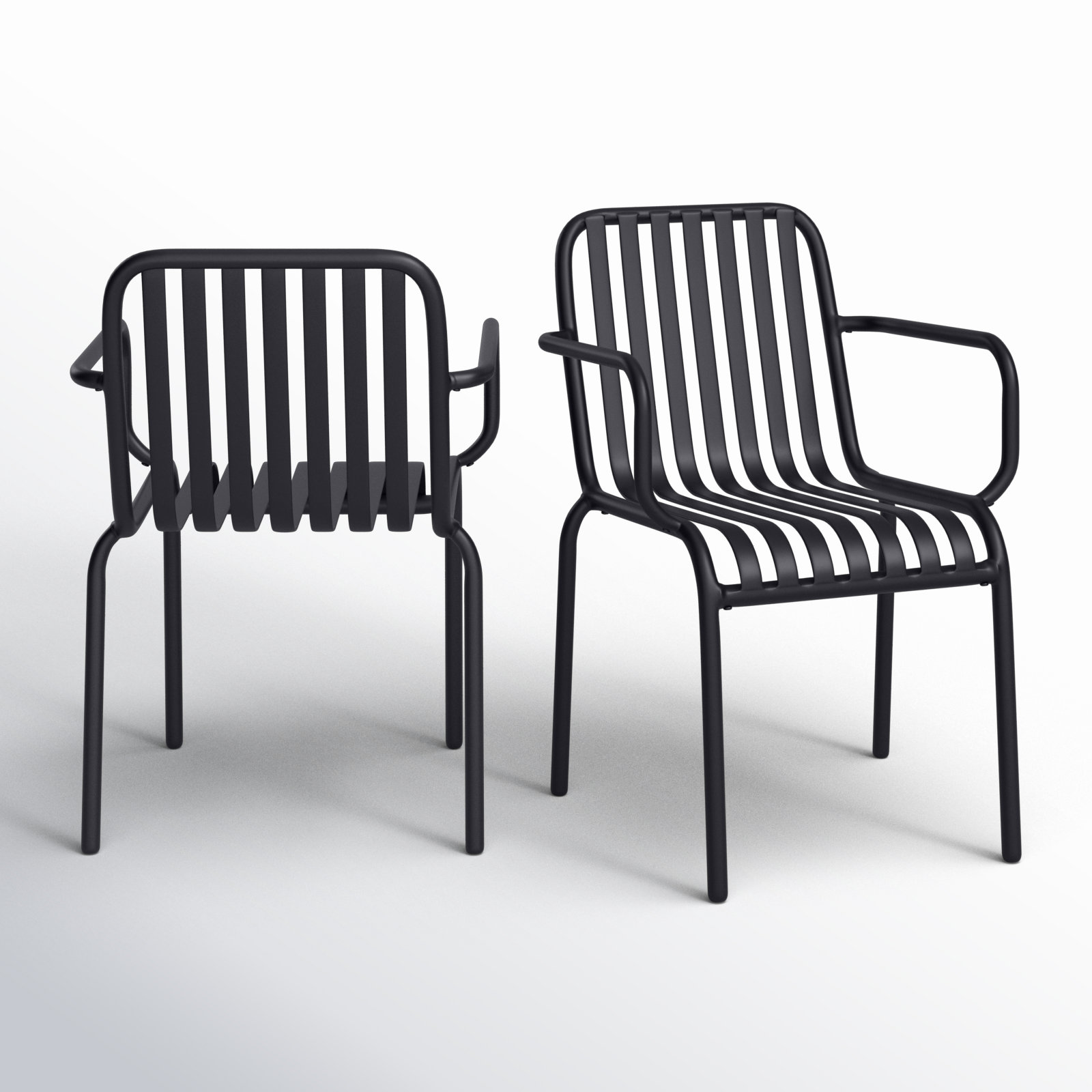 Abra Stackable Patio Armchair, Black