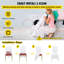 50 pièces de housses de chaises de salle à manger extensibles blanches - housses ajustées pour chaises de cuisine sans accoudoirs, dossier arrondi, lavables à la machine pour une utilisation quotidienne-733129799
