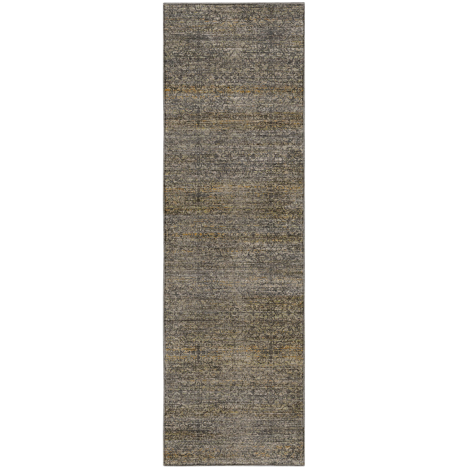Premium Machine Washable Tirico Casual Rug, Graphite, 2'3" x 7'6" Runner