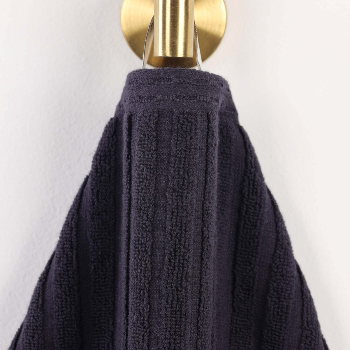 Keshayla 6-Piece Ribbed Cotton Towel Set, Black