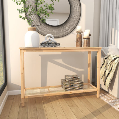 Kody 47.2'' Glass Top Console Table