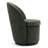 Upholstered Barrel Dining Chair, Boucle Fabric Swivel Kitchen Chair, Wingback Side Chair, Armless Vanity Chair-89623682