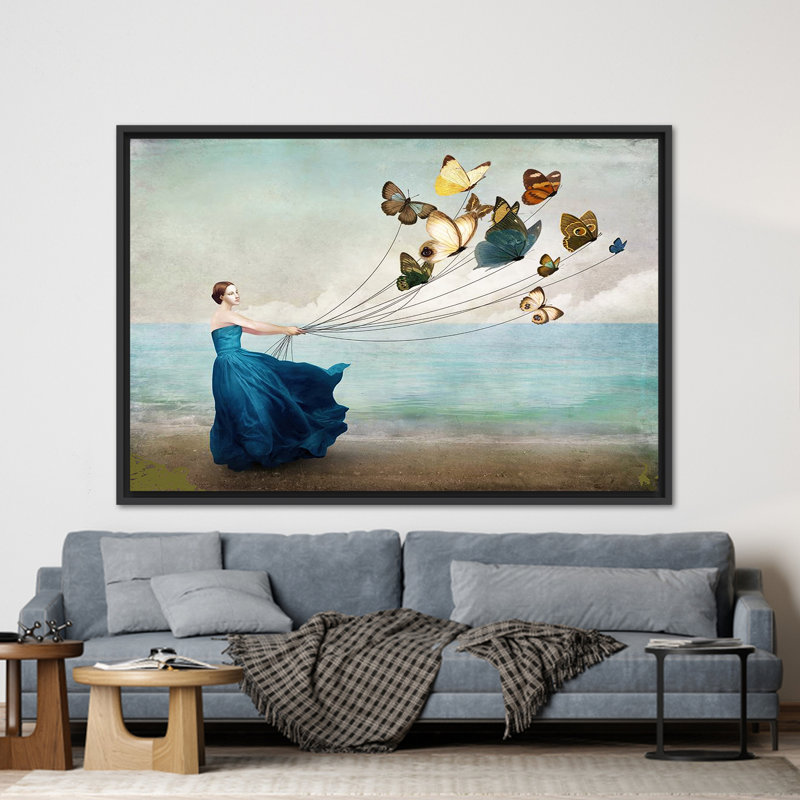 Print on Canvas, Framed Print without Mat, 40 cm H x 60 cm W, Black